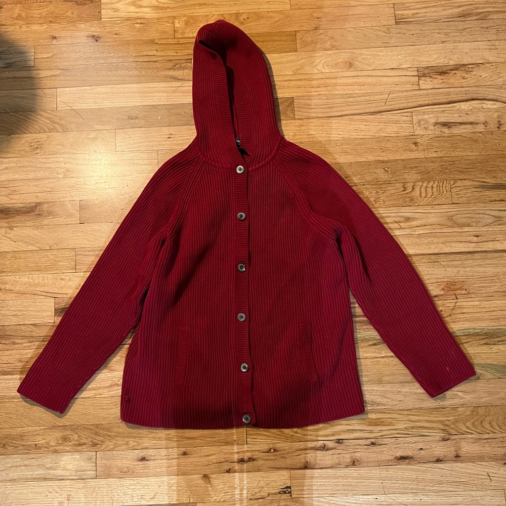 Red Ralph Lauren knitted button sweater